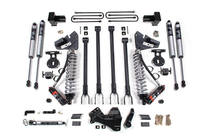 BDS Suspension 4 Inch Lift Kit w/ 4-Link | FOX 2.5 Performance Elite Coil-Over Conversion | Ford F350 Super Duty DRW (20-22) 4WD | Diesel