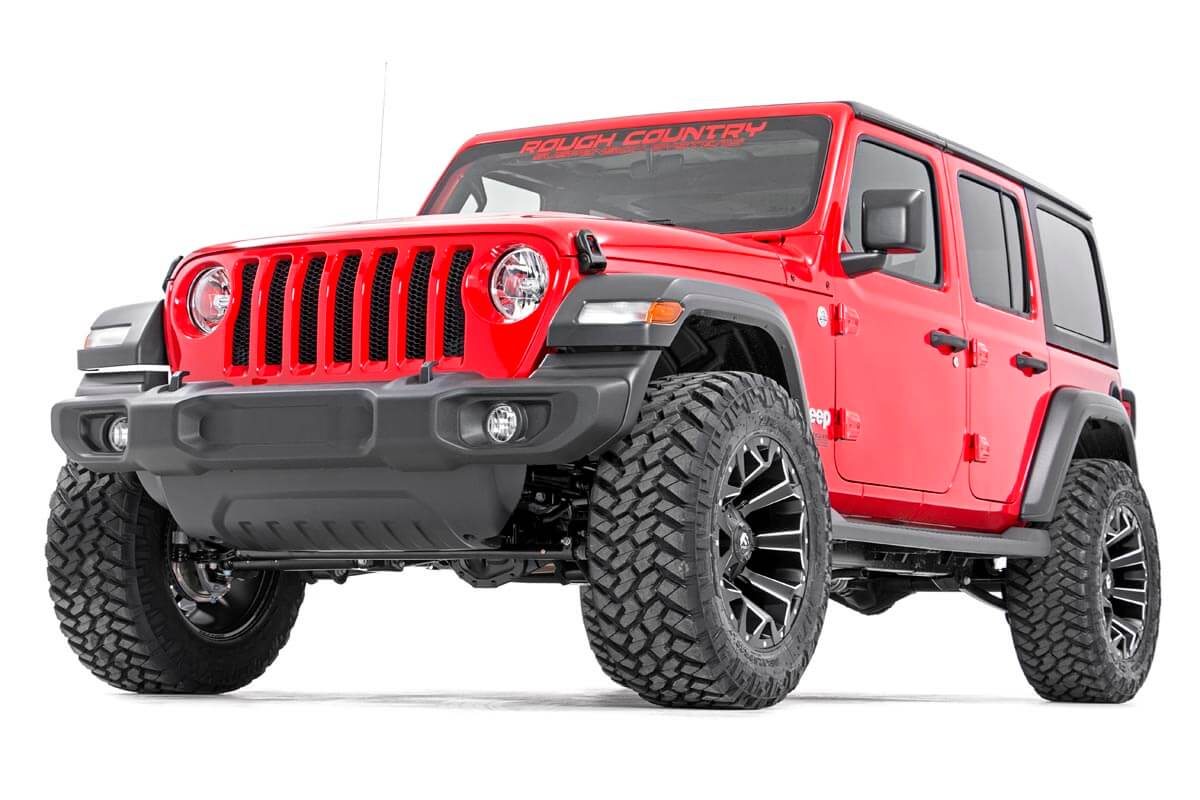 Rough Country (66670) 2.5 Inch Lift Kit | Coils | V2 | Jeep Wrangler Unlimited Rubicon 4WD (18-23)