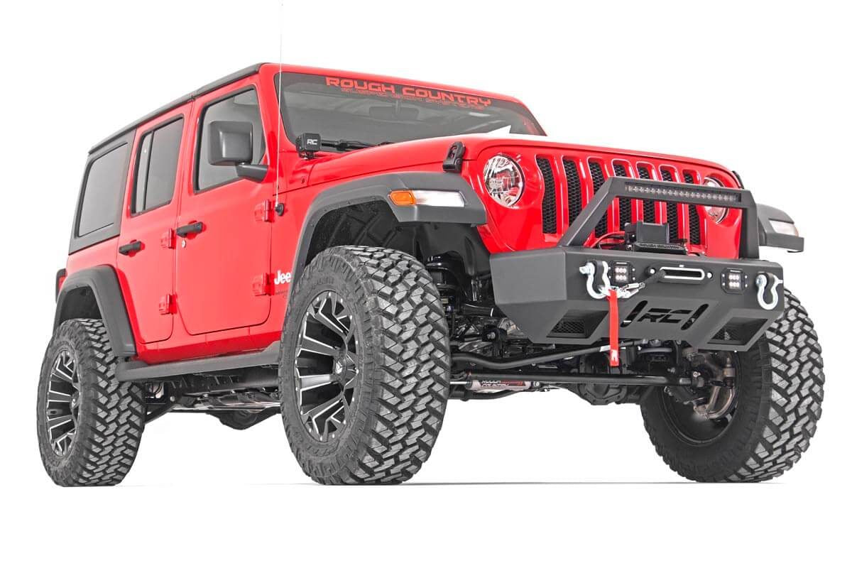 Rough Country (65431) 3.5 Inch lift Kit | C/A Drop | FR D/S | Jeep Wrangler Unlimited (18-23)