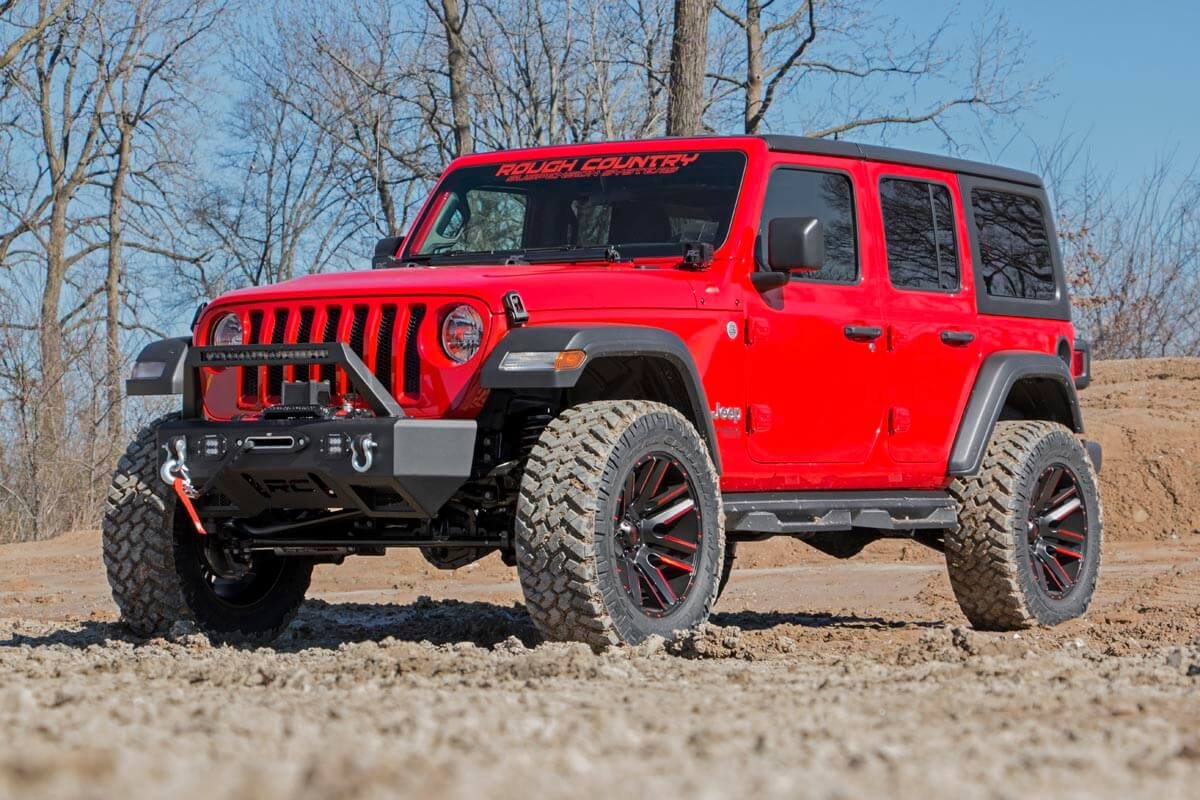 Rough Country (69031) 3.5 Inch Lift Kit | C/A Drop | FR D/S | Jeep Wrangler Unlimited Rubicon (18-23)