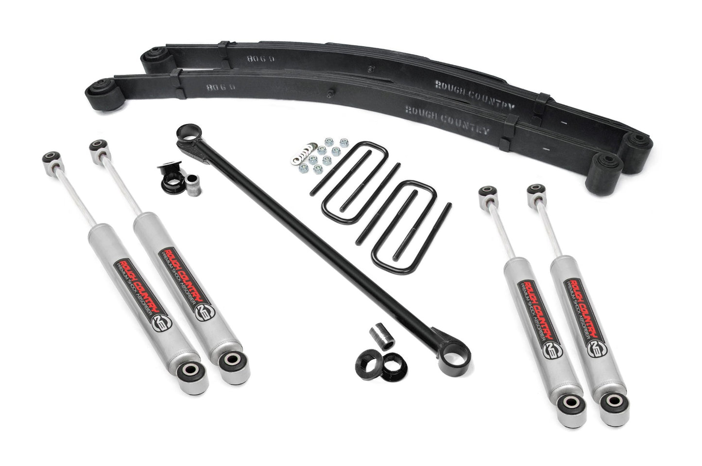 Rough Country (489.20) 2.5 Inch Leveling Kit | Leaf Spring | Ford F-250/F-350 Super Duty (99-04)