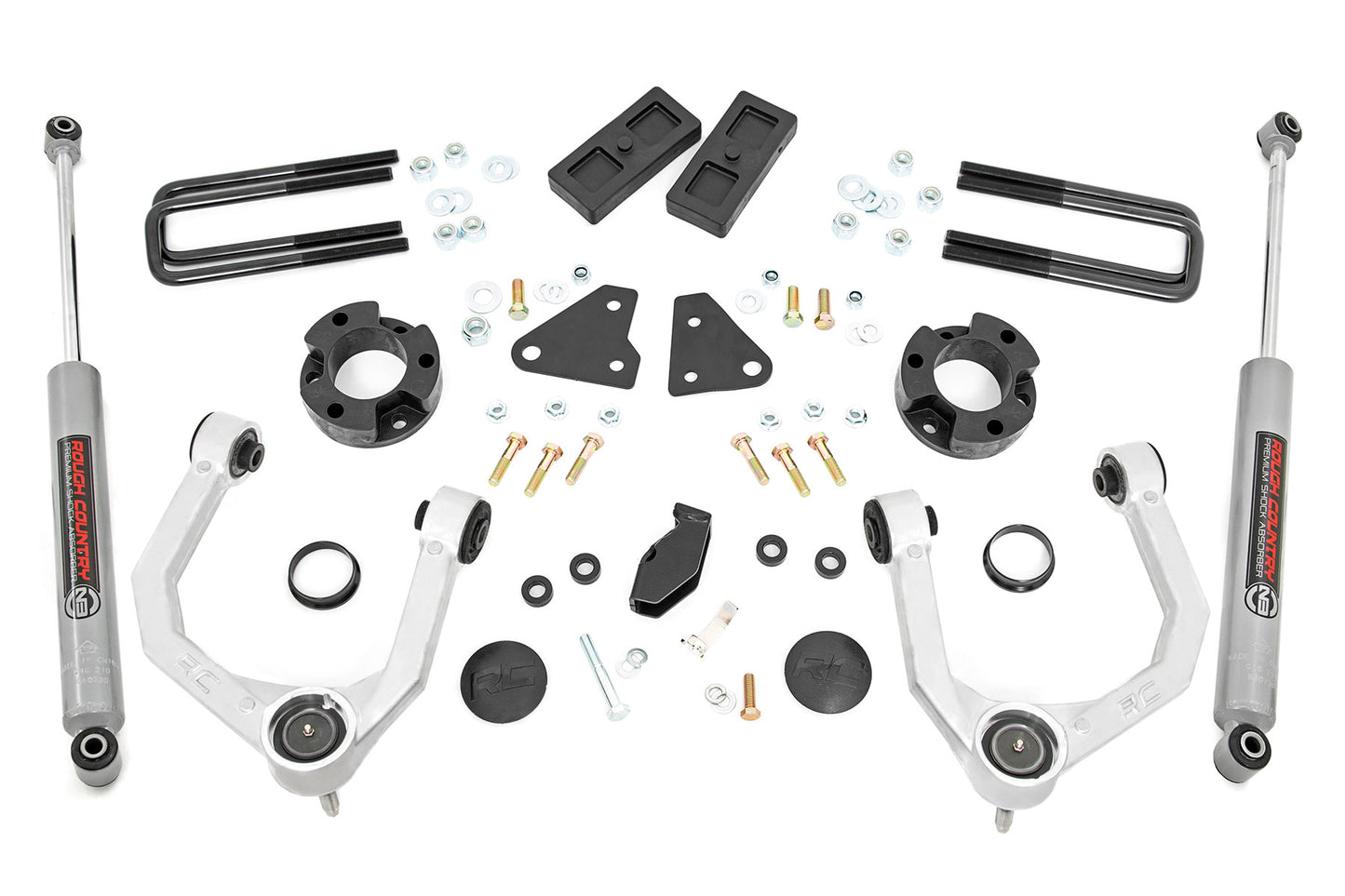 Rough Country (500011) 3.5 Inch Lift Kit | N3 | Cast Steel Knuckles | Ford Ranger 4WD (2019-2024)