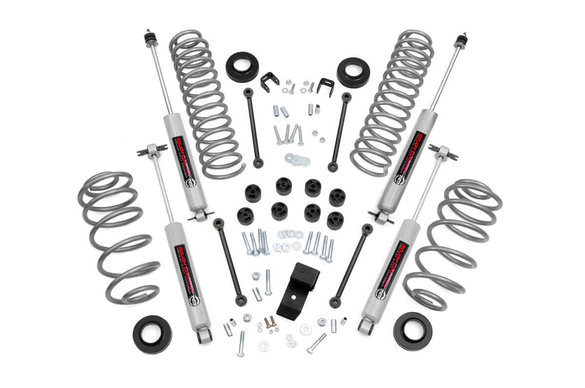 Rough Country (641.20) 3.25 Inch Lift Kit | 4 Cyl | Jeep Wrangler TJ 4WD (1997-2002)