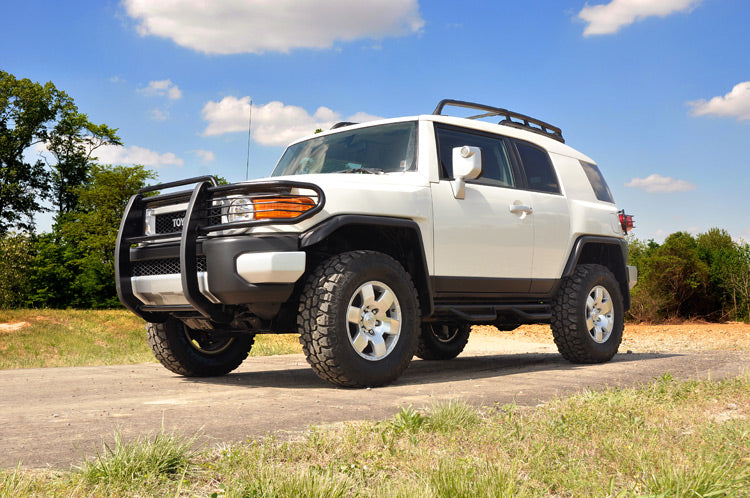Rough Country (76530RED) 3 Inch Lift Kit | Red Spacers | Toyota 4Runner (03-09)/FJ Cruiser (07-14)